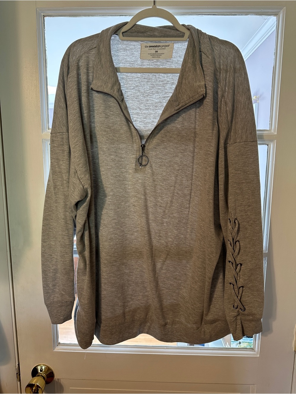 The Sweatshirt Project Heather Gray Half-Zip Pullover (3X)